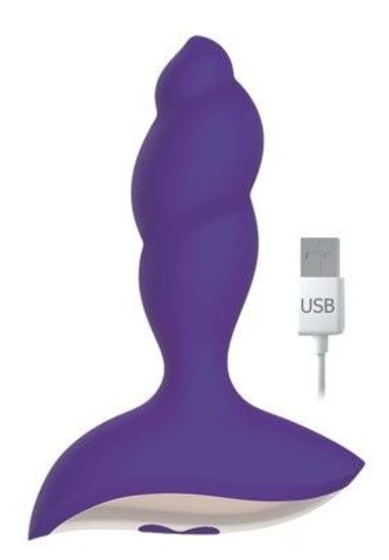 Фиолетовый спиралевидный вибромассажер - 8,5 см. - фото, цены