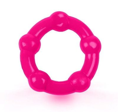 Розовое малоэластичное эрекционное кольцо - фото, цены