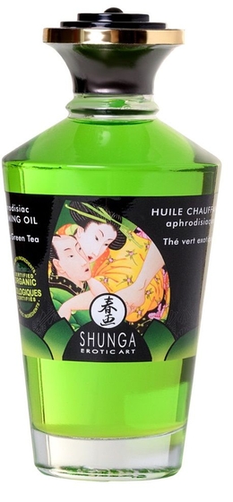 Массажное интимное масло с ароматом зелёного чая - 100 мл. - фото, цены