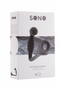 Чёрная анальная пробка с эрекционным кольцом Sono №2 - 11,4 см.