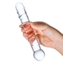 Стеклянная прозрачная палочка-фаллос Callisto Clear Glass Dildo - 18 см.