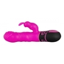 Розовый вибратор Design for Climax с клиторальным кроликом - 17,5 см.