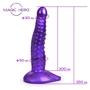 Фиолетовый фантазийный фаллоимитатор с пупырышками - 25 см.