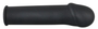 Чёрная удлиняющая насадка для пениса Rebel - 16 см.