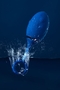 Синяя анальная вибровтулка OPlay Wave с пультом ду - 15,5 см.