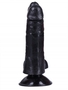 Черный сдвоенный фаллоимитатор №8 - 13,5 см.