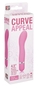 Розовый мини-вибратор для G-стимуляции Neon Curve Appeal Pink - 11,4 см.