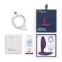 Фиолетовая анальная пробка для ношения Ditto с вибрацией и пультом ду - 8,8 см.