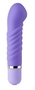 Фиолетовый мини-вибратор с увеличенной головкой и рёбрами Neon Fantasy Stick Purple - 11 см.