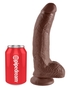 Коричневый фаллоимитатор 9 Cock with Balls - 22,9 см.