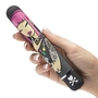 Чёрный вибратор с принтом Classic Vibrator Black Pink Lipstick Woman - 18,4 см.