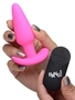 Розовая анальная вибропробка с пультом ду 21x Remote Control Vibrating Silicone Butt Plug - 10,4 см.