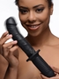 Черный вибратор The Large Realistic 10x Silicone Vibrator with Handle - 30,5 см.