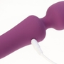 Фиолетовый двусторонний вибратор - 23,5 см.