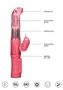 Розовый вибратор-кролик Rotating Dolphin - 23 см.