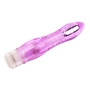 Фиолетовый вибратор Glitters Dual Probe - 21 см.
