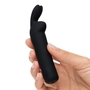 Черная вибропуля с ушками Rechargeable Rabbit Ears Bullet Vibrator