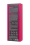 Ярко-розовый вибратор с клиторальной стимуляцией Rablock - 23,5 см.