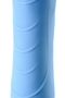 Голубой силиконовый вибратор с функцией нагрева и пульсирующими шариками Fahrenheit - 19 см.
