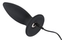 Чёрная перезаряжаемая анальная пробка Black Velvets Recharge Plug L - 14,7 см.