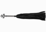 Черная многохвостовая плеть с витой ручкой - 63 см.