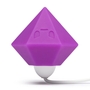 Фиолетовый клиторальный стимулятор-бриллиант Silicone Purple Diamond Clitoral Vibrator