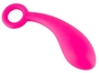 Гладкий розовый стимулятор с ручкой-кольцом Dildo Naughty Pink - 18,5 см.