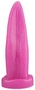Розовая изогнутая анальная втулка-язык - 21 см.