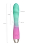 Мятно-розовый вибратор с изогнутой головкой Azalia - 20,5 см.