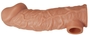 Телесная насадка на фаллос с отверстием для мошонки Cock Sleeve 001 Size L - 17,6 см.