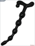 Чёрная анальная цепочка Wendy - 22,5 см.