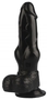 Черный анальный фаллоимитатор-реалистик - 21 см.