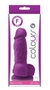 Фиолетовый фаллоимитатор на присоске Pleasures 4 - 14,2 см.