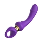 Фиолетовый изогнутый вибромассажер Moon Vibrator - 21,1 см.