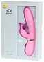 Розовый вибратор с клиторальным отростком Melow - 19,8 см.