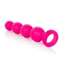 Розовая анальная цепочка Booty Beads - 15,3 см.