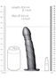 Серый страпон-фаллопротез со спиралевидной фактурой - 20,6 см.