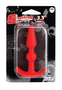 Красная анальная втулка T-shape Silicone Butt Plug Red - 9,9 см.