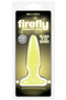 Желтая анальная пробка, светящаяся в темноте, Firefly Pleasure Plug Mini - 8,1 см.