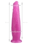 Розовая рельефная анальная втулка - 28 см.