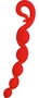 Красная анальная цепочка Bendybeads - 26,2 см.