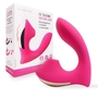 Розовый L-образный вибромассажёр с вакуумной стимуляцией 3,5’’ Silicone Billow Suction Lover