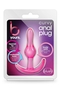 Розовая анальная пробка Curvy Anal Plug - 8,4 см.