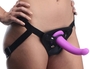 Лиловый поясной страпон Navigator Silicone G-Spot Dildo with Harness - 17,8 см.