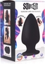 Черная мягкая анальная пробка Squeezable Large Anal Plug - 13,2 см.