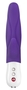 Фиолетовый вибратор с клиторальным отростком Lady Bi - 22,1 см.