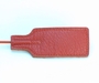 Красный кожаный стек с прямоугольным шлепком - 64 см.