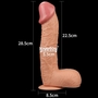Фаллоимитатор-гигант на присоске - 28,5 см.