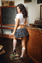 Игровой костюм Скромная школьница : топ и мини-юбка