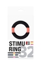 Чёрное эрекционное кольцо Neon Stimu Ring 32mm Black/orange